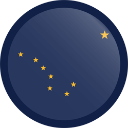 Flag of Alaska - Button Round