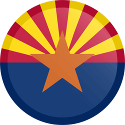 Flag of Arizona - Button Round