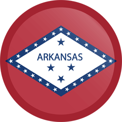 Flag of Arkansas - Button Round