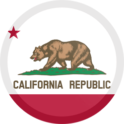 Flag of California - Button Round