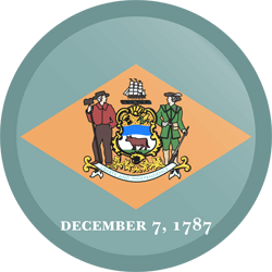 Flag of Delaware - Button Round