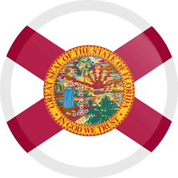 Flag of Florida - Button Round