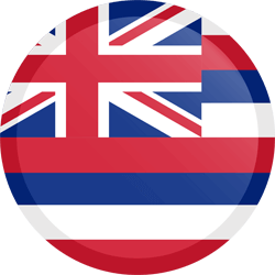 Flag of Hawaii - Button Round