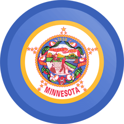 Flag of Minnesota - Button Round