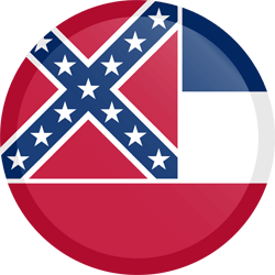 Flag of Mississippi - Button Round