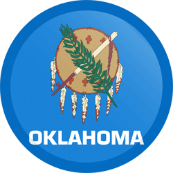 Flag of Oklahoma - Button Round