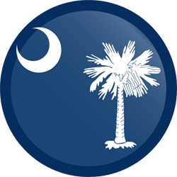 Flag of South Carolina - Button Round