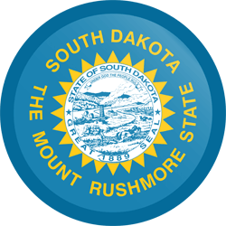 Flag of South Dakota - Button Round