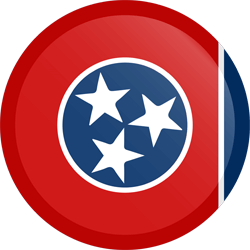 Flag of Tennessee - Button Round