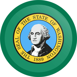 Flag of Washington - Button Round