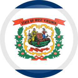 Flag of West Virginia - Button Round