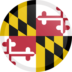 Flag of Maryland - Button Round