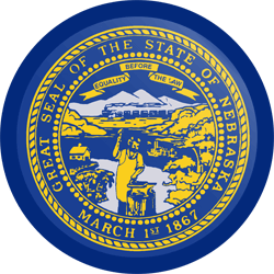 Flag of Nebraska - Button Round