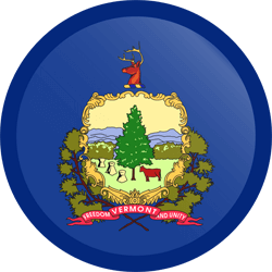 Flag of Vermont - Button Round