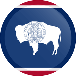 Flag of Wyoming - Button Round