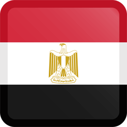 Flag of Egypt - Button Square
