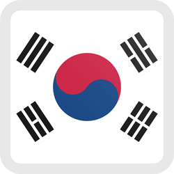 Flag of South Korea - Button Square