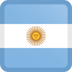Flag of Argentina - Button Square