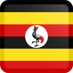 Flag of Uganda - Button Square