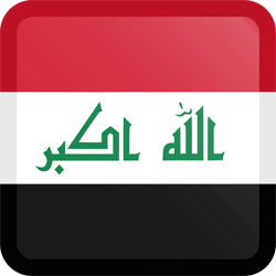 Flag of Iraq - Button Square