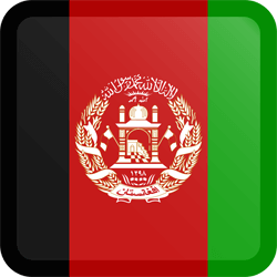 Flag of Afghanistan - Button Square