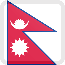 Flag of Nepal - Button Square