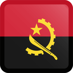 Flag of Angola - Button Square