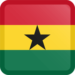 Flag of Ghana - Button Square