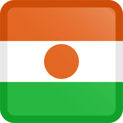 Flag of Niger - Button Square