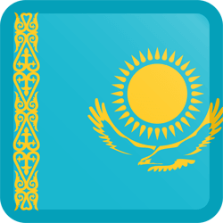 Flag of Kazakhstan - Button Square