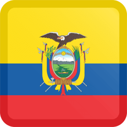 Flag of Ecuador - Button Square