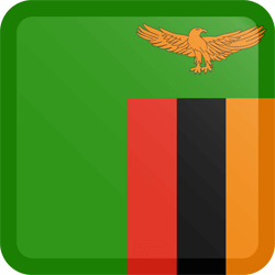 Flag of Zambia - Button Square