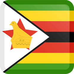 Flag of Zimbabwe - Button Square
