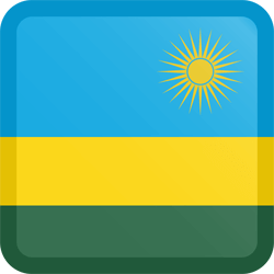 Flag of Rwanda - Button Square