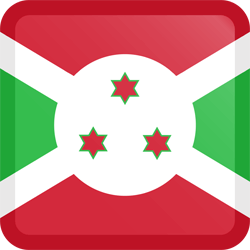 Flag of Burundi - Button Square