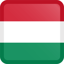 Flag of Hungary - Button Square