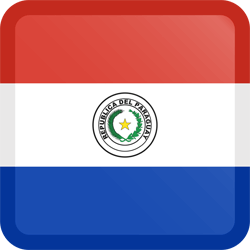 Flag of Paraguay - Button Square