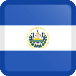 Flag of El Salvador - Button Square