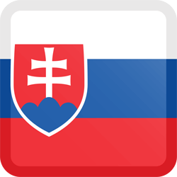 Flag of Slovakia - Button Square