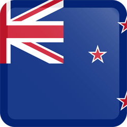 Flag of New Zealand - Flag of Aotearoa - Button Square