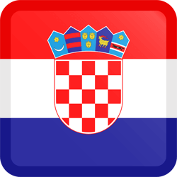 Flag of Croatia - Button Square