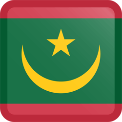 Flag of Mauritania - Button Square