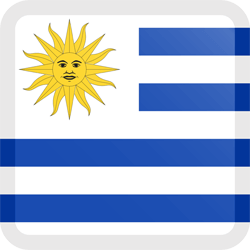 Flag of Uruguay - Button Square