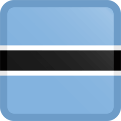 Flag of Botswana - Button Square