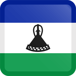 Flag of Lesotho - Button Square