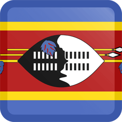 Flag of Swaziland - Button Square