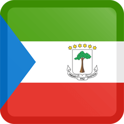 Flag of Equatorial Guinea - Button Square