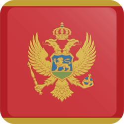 Flag of Montenegro - Button Square