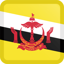 Flag of Brunei - Button Square