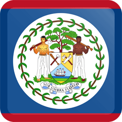 Flag of Belize - Button Square